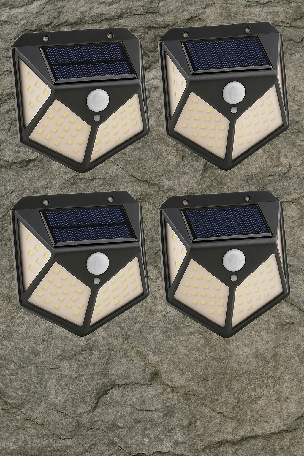 Combo 4 Lamparas Solares SolarBright™ Iluminación Solar Inteligente con Sensor de Movimiento