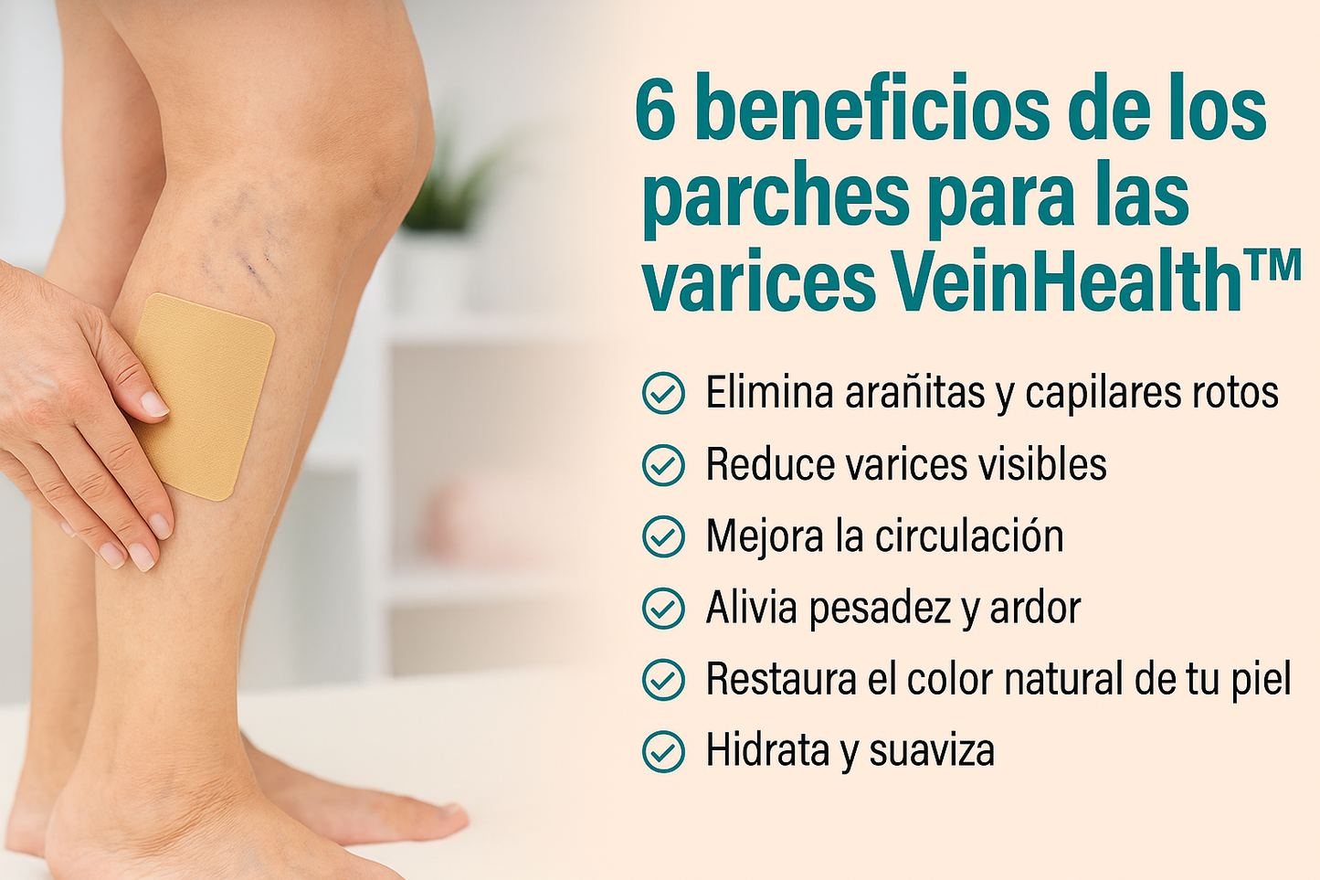 Parches Para Varice VeinHealth™ Piernas más livianas y sin venitas visibles