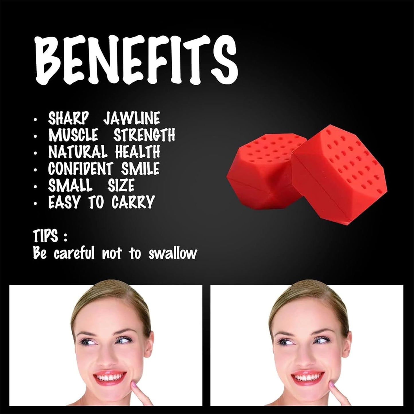 Ejercitador de Línea Mandibular Rostro más firme, papada menos visible
