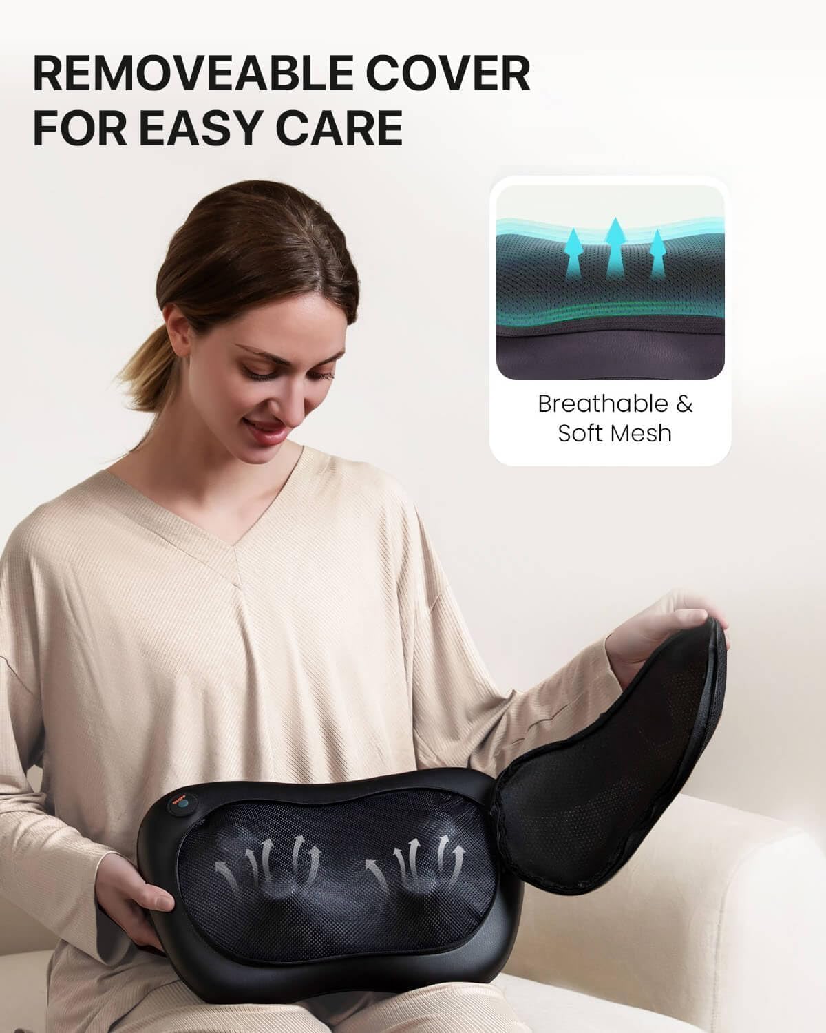 Cojín Masajeador RelaxJoy™ Tu masaje profesional en casa y carro