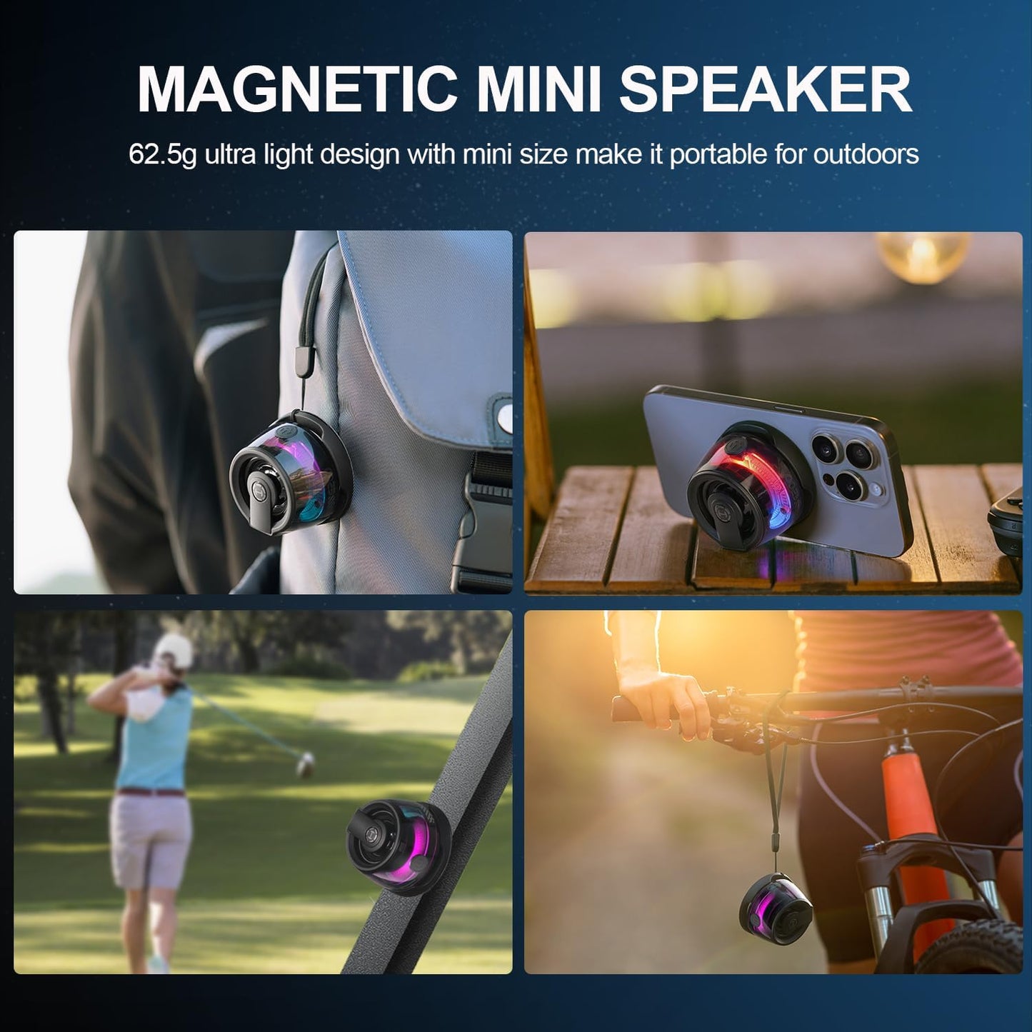 Mini Altavoz Magnético GlowBeat™ Música con estilo