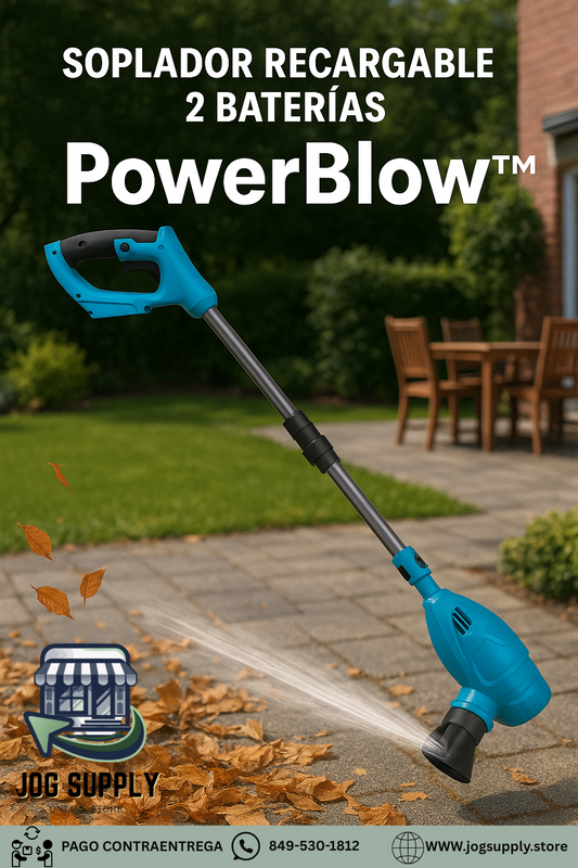 SOPLADOR RECARGABLE 2 BATERIA PowerBlow™ ¡Deshazte de las hojas en segundos con PowerBlow™!