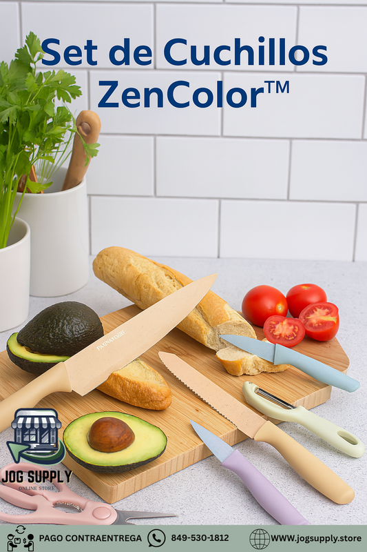 Set de Cuchillos ZenColor  Cuchillos que combinan con tu cocina y tu estilo