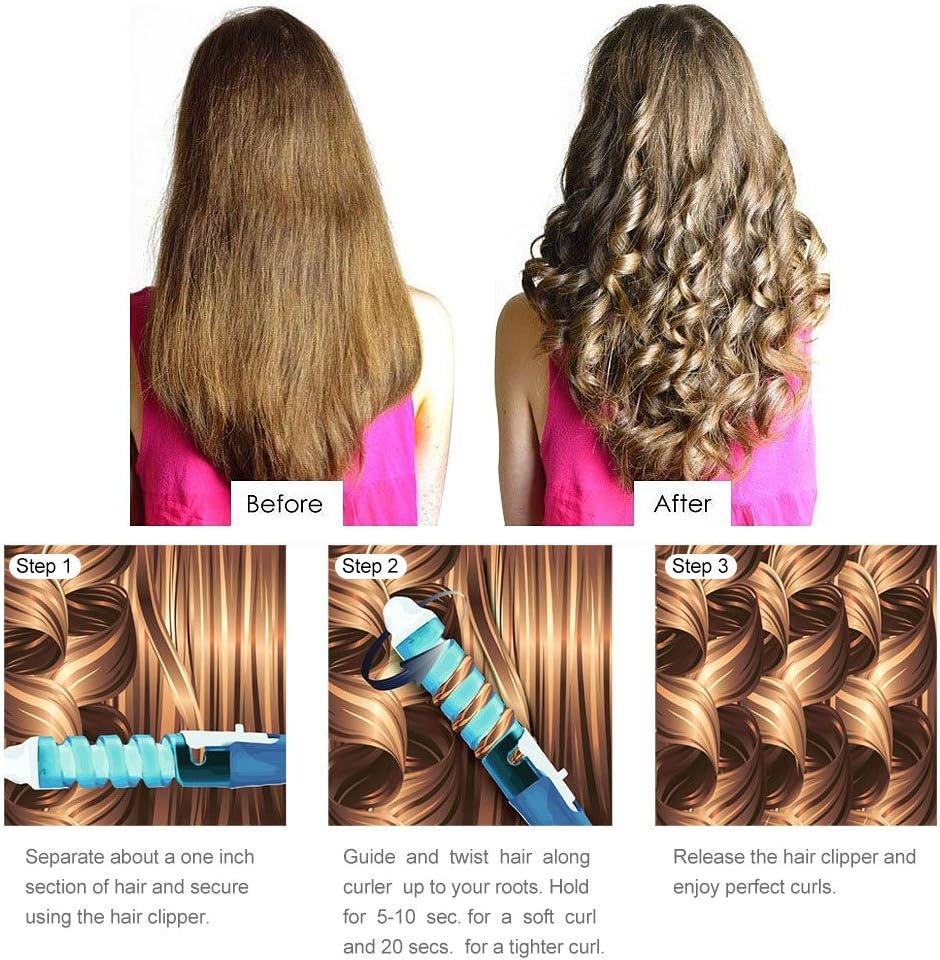 Rizador Espiral Portátil CurlEase™ Tu look de salón en minutos