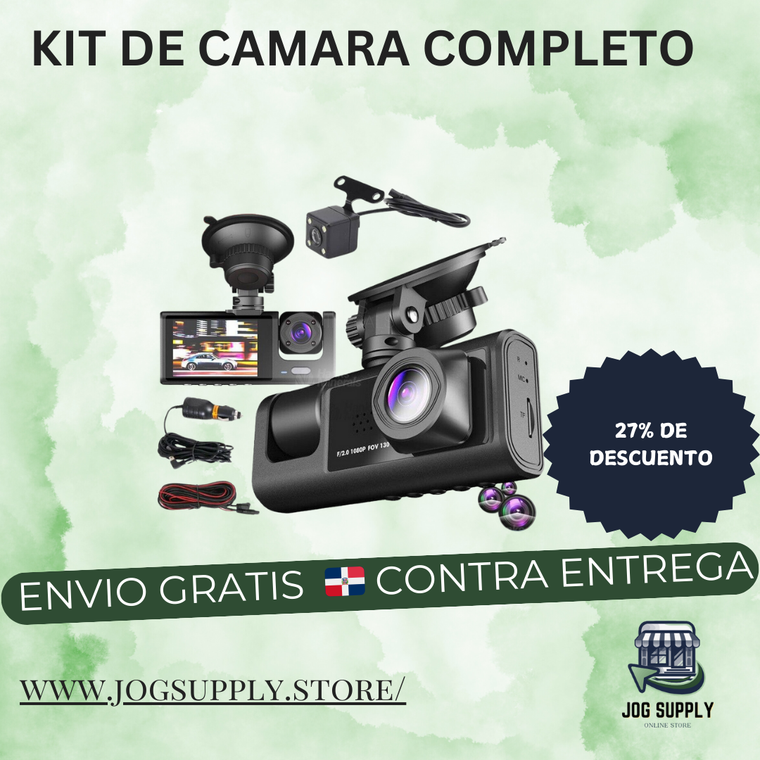 KIT DE CAMARA COMPLETO - Protege tu viaje con estilo y tecnología avanzada." 🛡️🚗😊