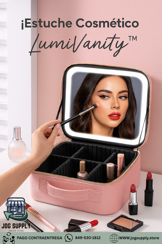 Estuche Cosmetico LumiVanity™ Tu maquillaje organizado y protegido en un solo lugar